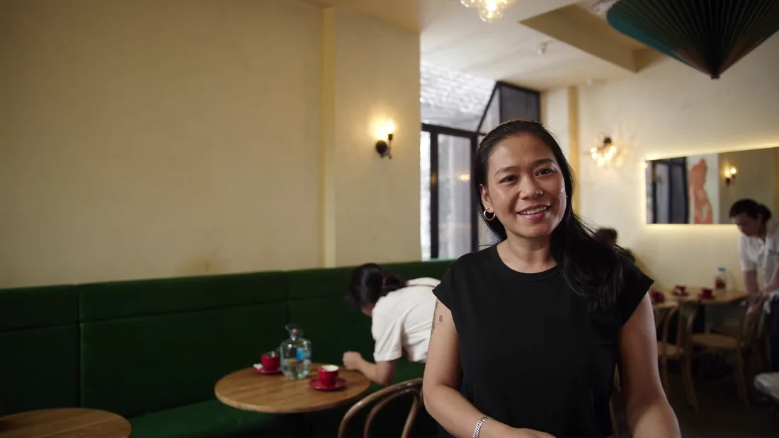 AI-generated portrait placeholder for a future restaurant owner story; not a real customer.